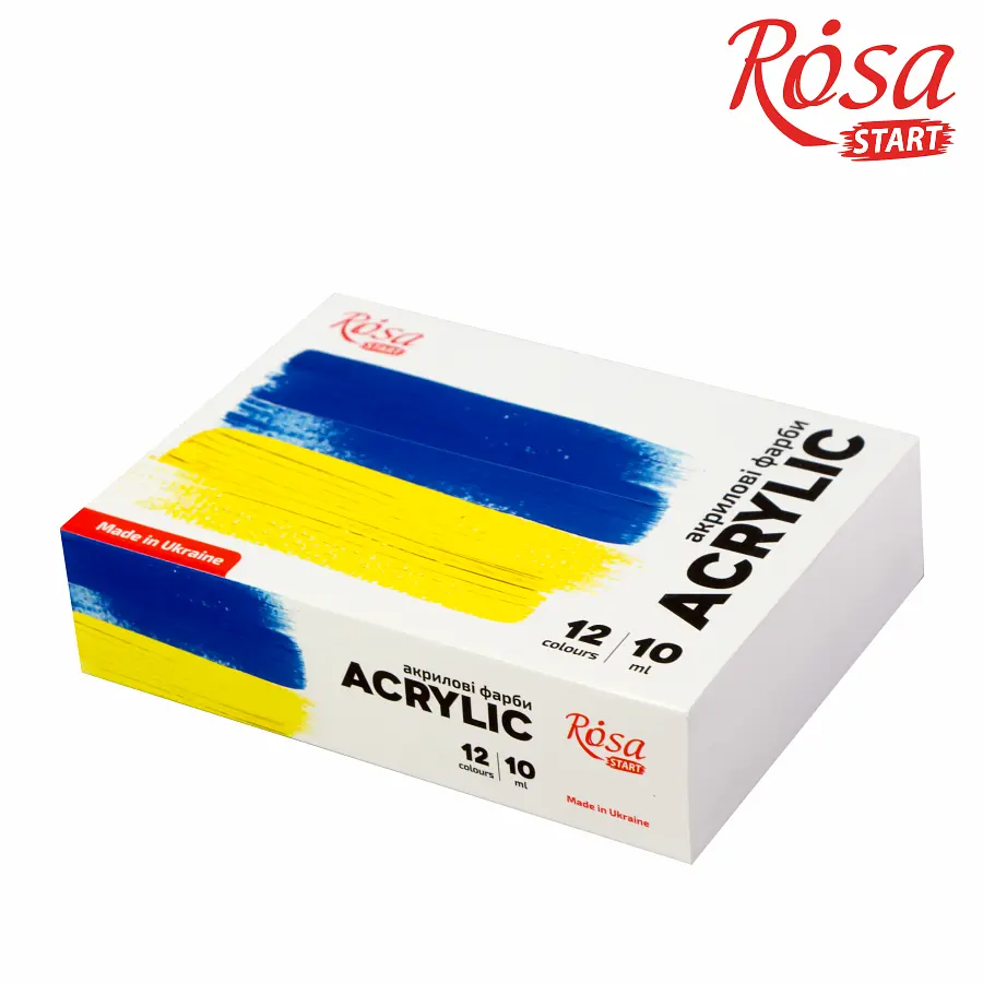Набір акрилових фарб Ukraine 12×10 мл ROSA Start (4823098531036)