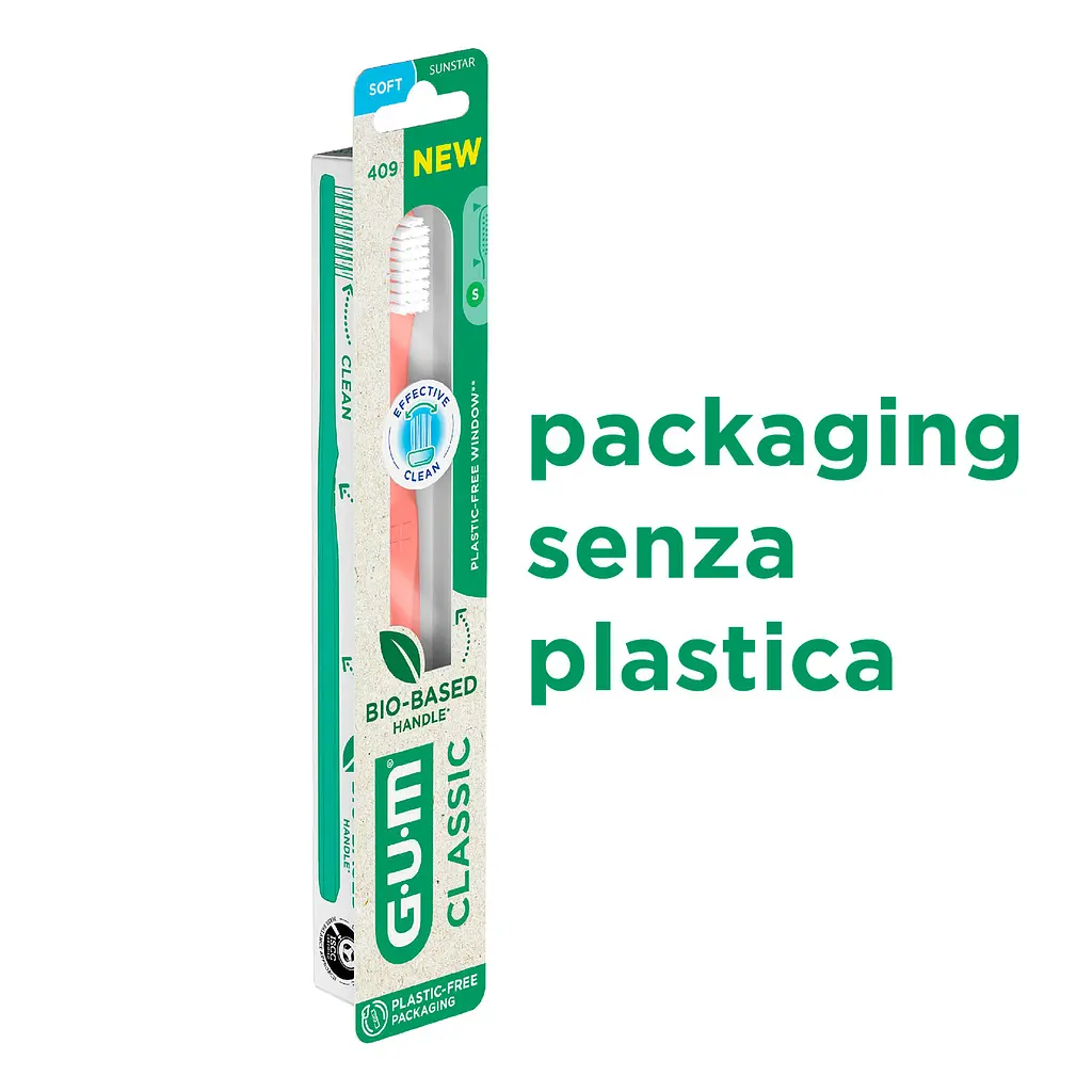 Зубна щітка GUM Classic Bio-Based Handle м'яка бірюзова - фото 9