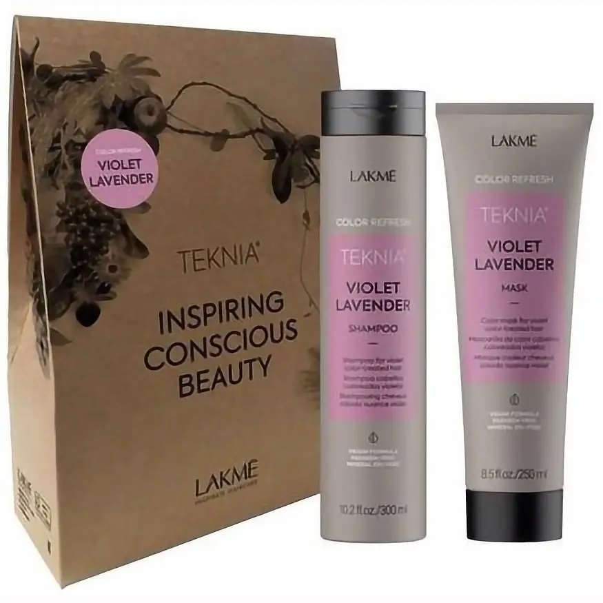 Набор для волос Lakme Teknia Color Refresh Violet Lavender (шампунь 300 мл + маска 250 мл) - фото 4