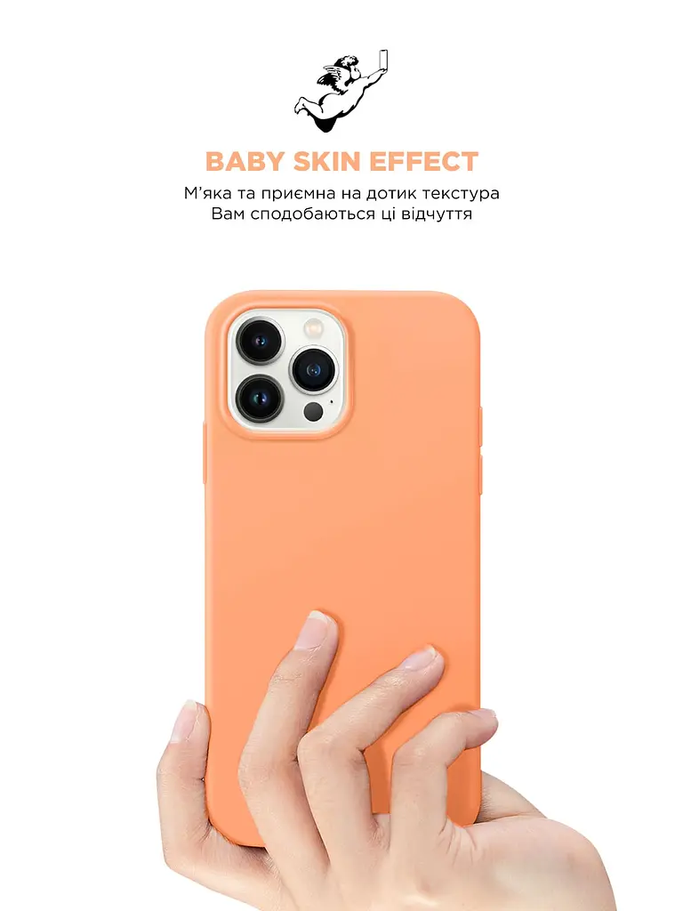 Силиконовый чехол для Apple iPhone 15 Pro Max, ICON2 Case, оранжевый, противоударный, панель, защита всего корпуса, матовая поверхность Soft Touch, выступает над дисплеем, совместим с защитными стеклами и пленками, с микрофиброй - фото 8
