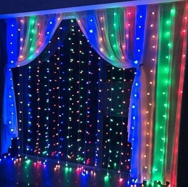 Гірлянда-штора різнокольорова 2x2м 160LED від мережі XPRO (46831-_230) - фото 3