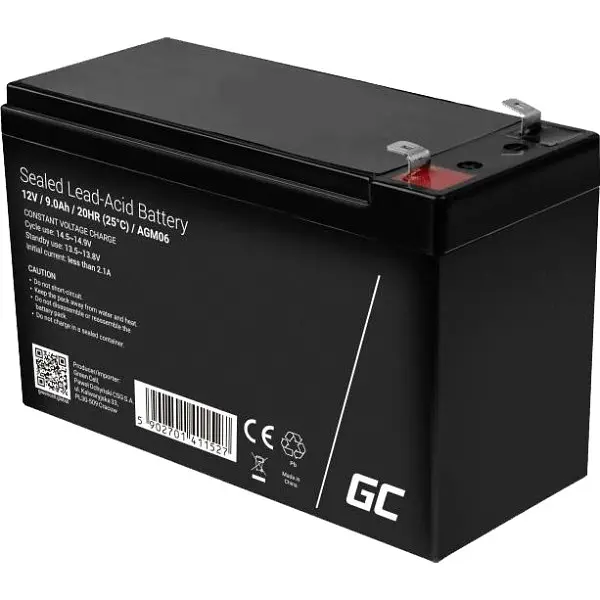 Акумуляторна батарея Зелений Cell 12V, 9.0A - фото 3