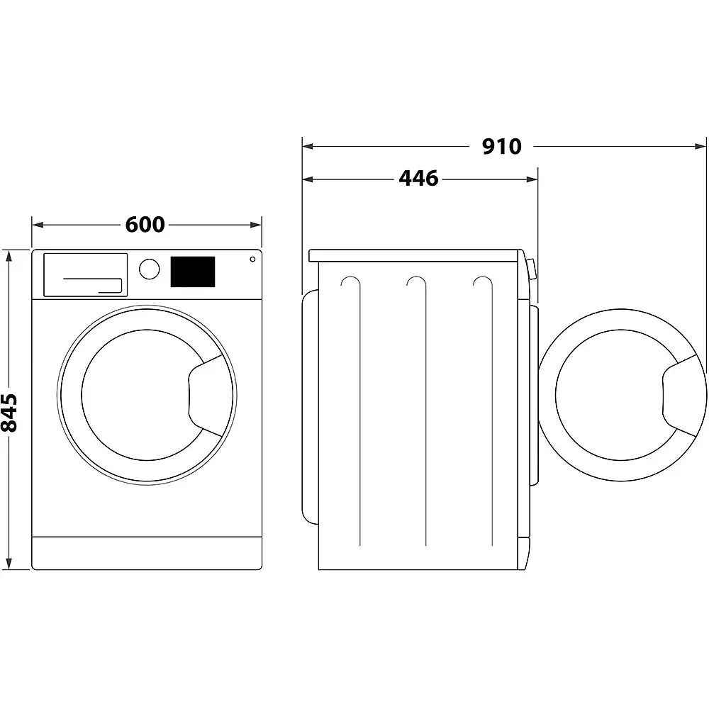 Indesit Пральна машина Indesit фронтальна, 6кг, 1000, A+++, 44.6см, дисплей, пара, інвертор, білий - фото 2