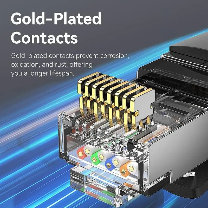 Патч-корд Vention Cat8 SFTP Patch Cable 1.5 м Black (IKKBG) - фото 7