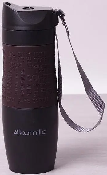 Термокухоль з ремінцем, нержавіюча сталь Kamille 480 мл kuh0009295 - фото 3