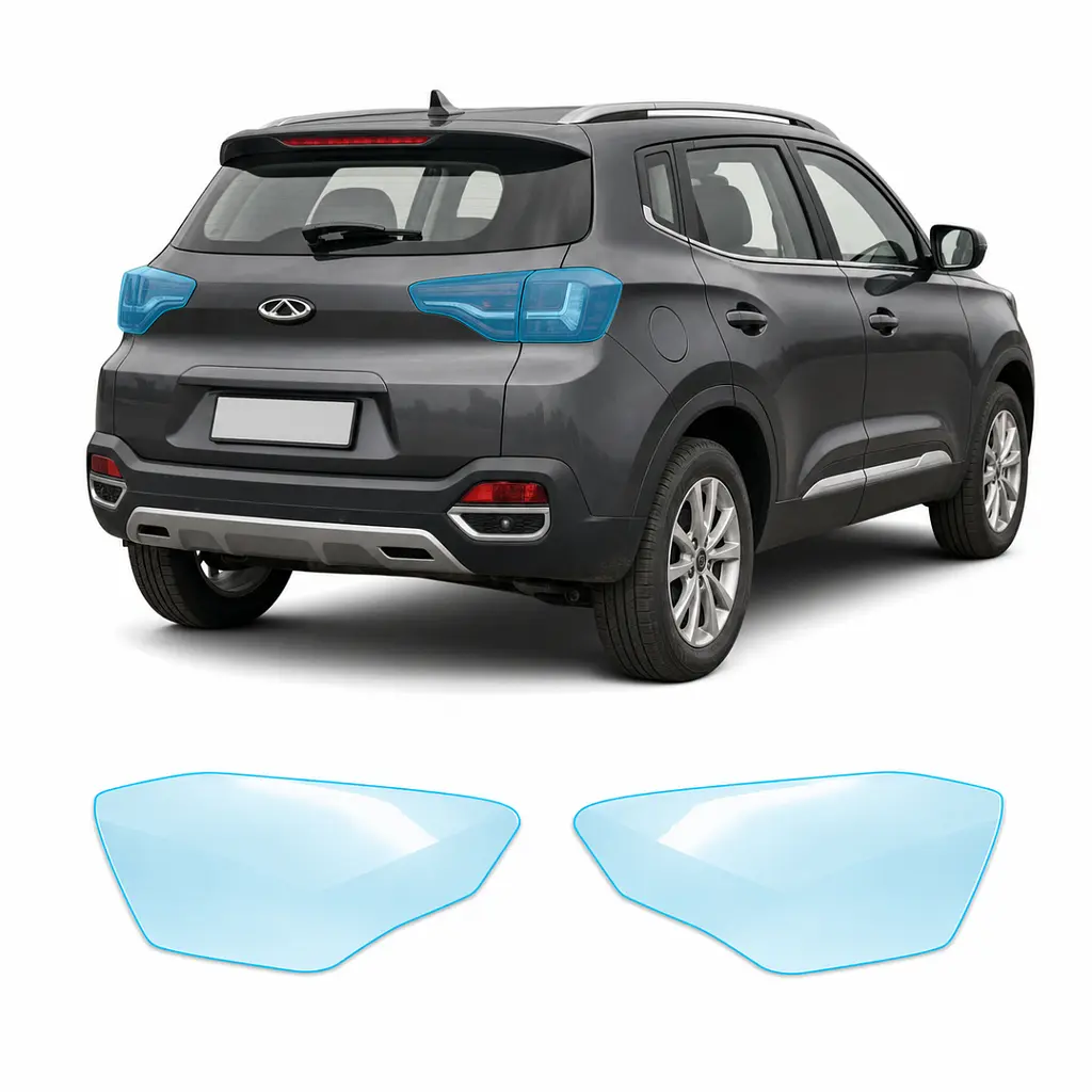 Антигравійна захисна бронеплівка за лекалами для Chery Tiggo 4 I 2017-2022 - задні ліхтарі стопи