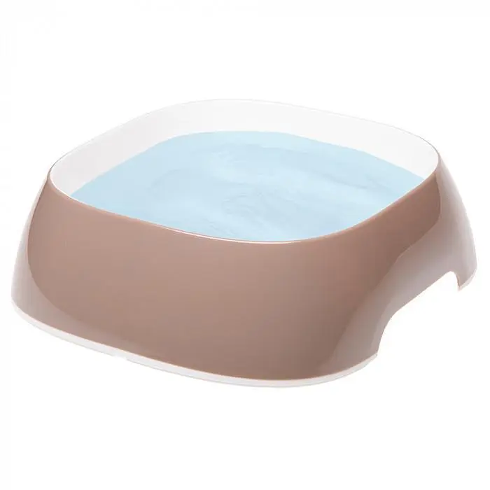 Миска Ferplast Glam Large для собак і котів, 23,5×22,5×7 см, з нековзною основою, коричневий - фото 7