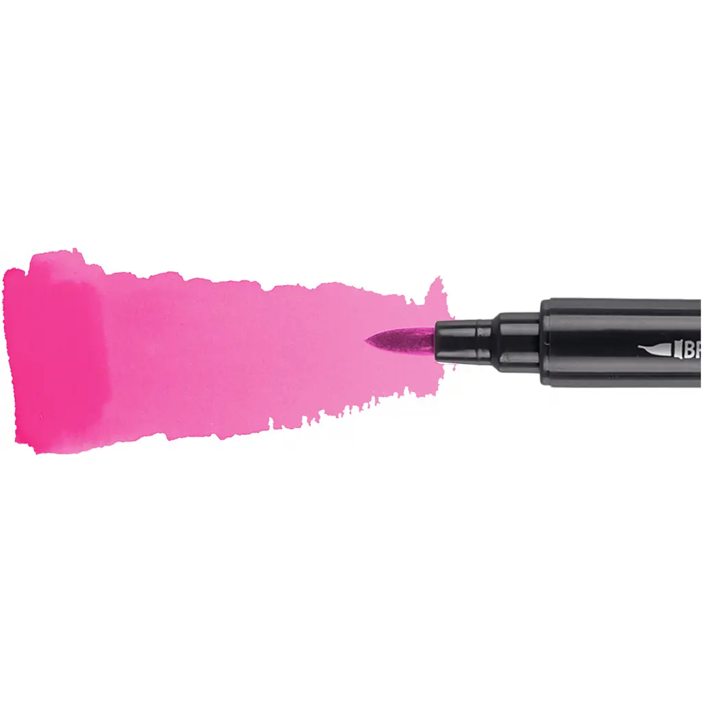 Маркер акварельний Santi Brush Marker SWB-08 фуксія двосторонній 6 шт. (391064) - фото 2
