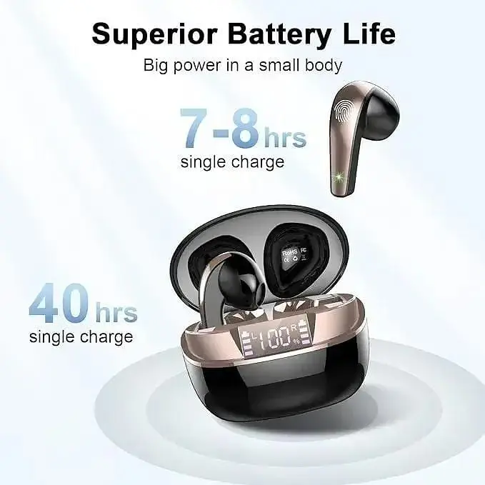 Бездротові навушники BESNOOW Q13 Bluetooth водонепроникні IP7 Black  - фото 2