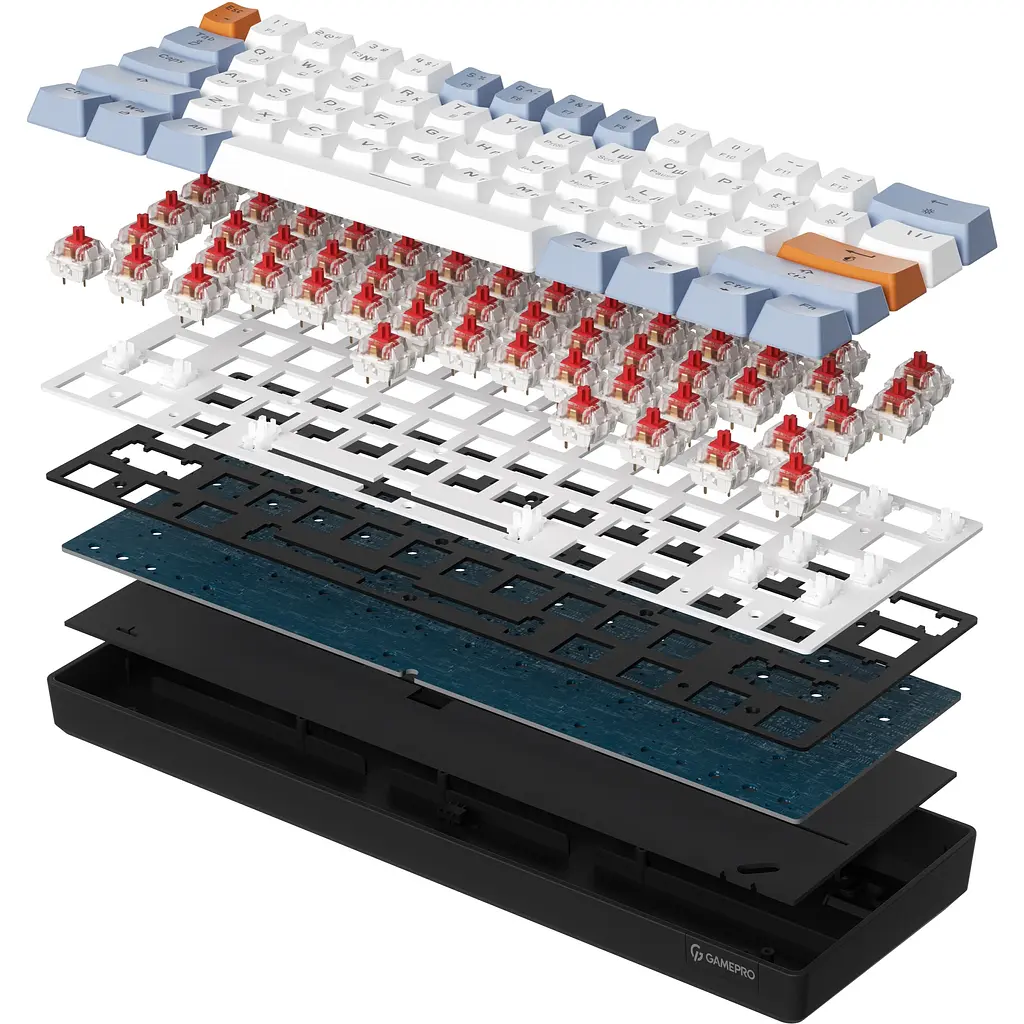 Клавиатура GamePro Red с Hot-Swap RGB Black проводная механическая (MK130R) - фото 5