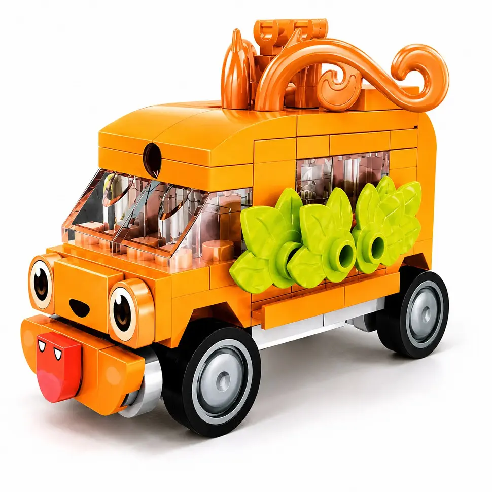 Дитячий конструктор Deer Bus BB121E-F серії Animal Bus, 105 деталей - фото 2