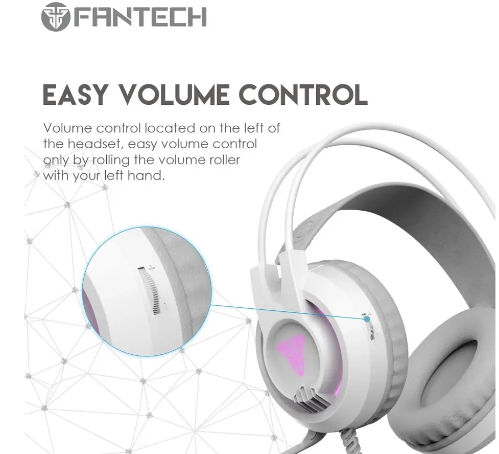 Ігрові навушники з мікрофоном Fantech HG-20 White 7.1 Channel RGB - фото 5