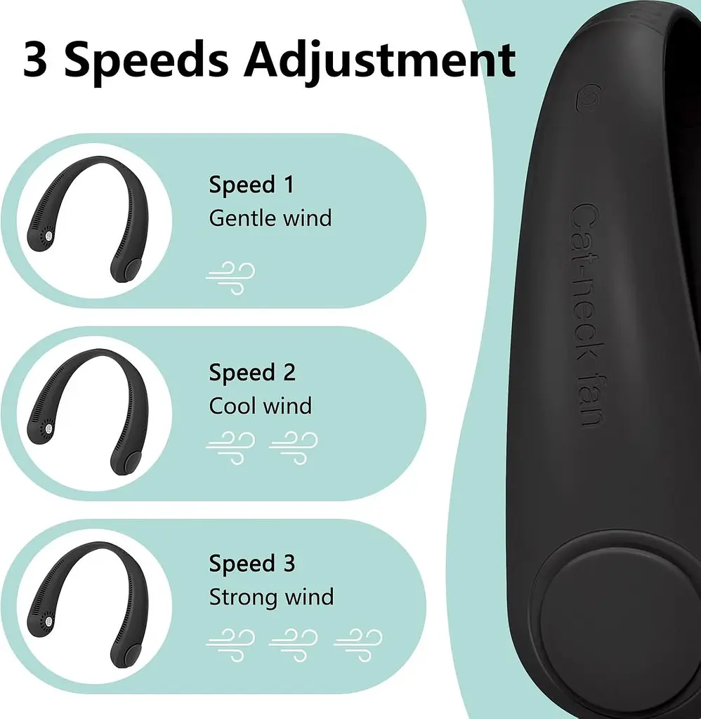 Портативний шийний вентилятор YOULEY 360° Bendable Head - фото 2