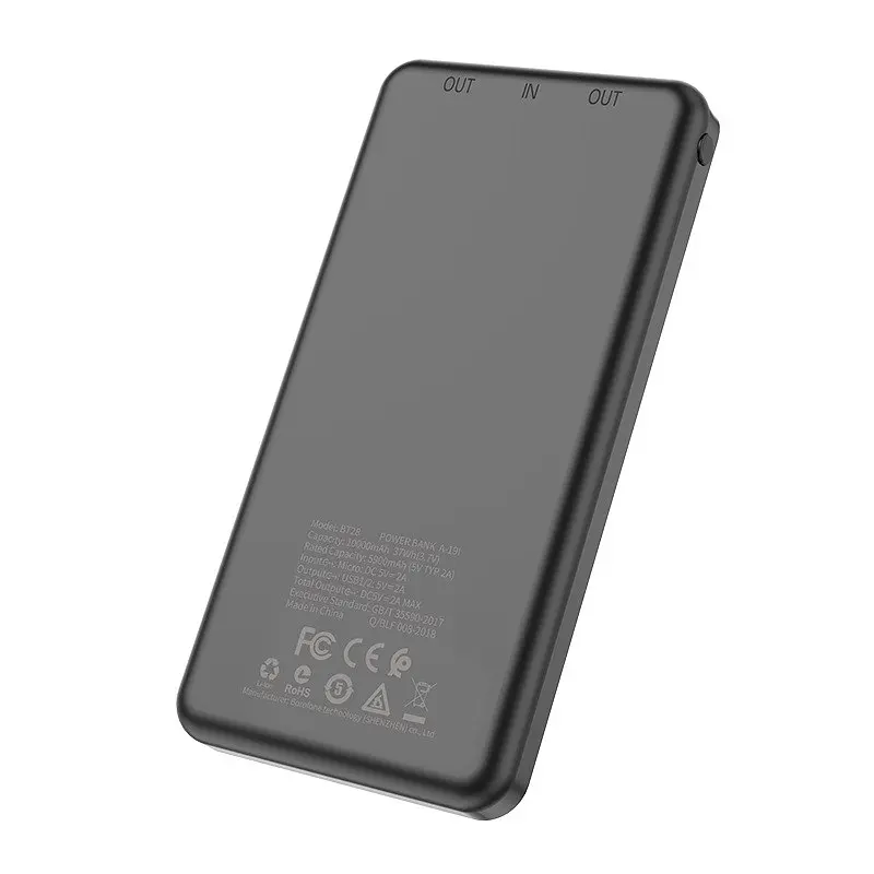 Внешний аккумулятор Borofone bt28 Beneficial mobile power bank 10000 mAh черный - фото 3