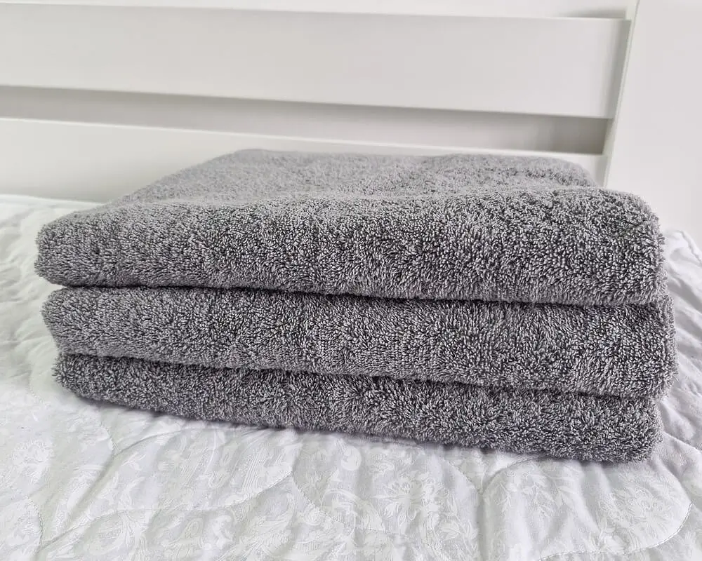 Рушник турецький махровий однотонний Zeron 70х140 Light Gray щільність 450 г/м2
