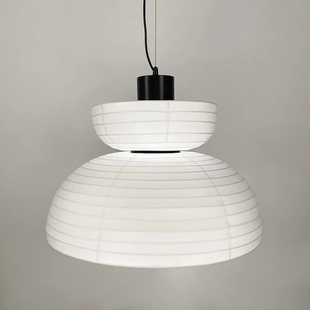 Люстра в черном корпусе с белым абажуром Ø 60 см Ст. PL 053-600 | Line F - фото 5