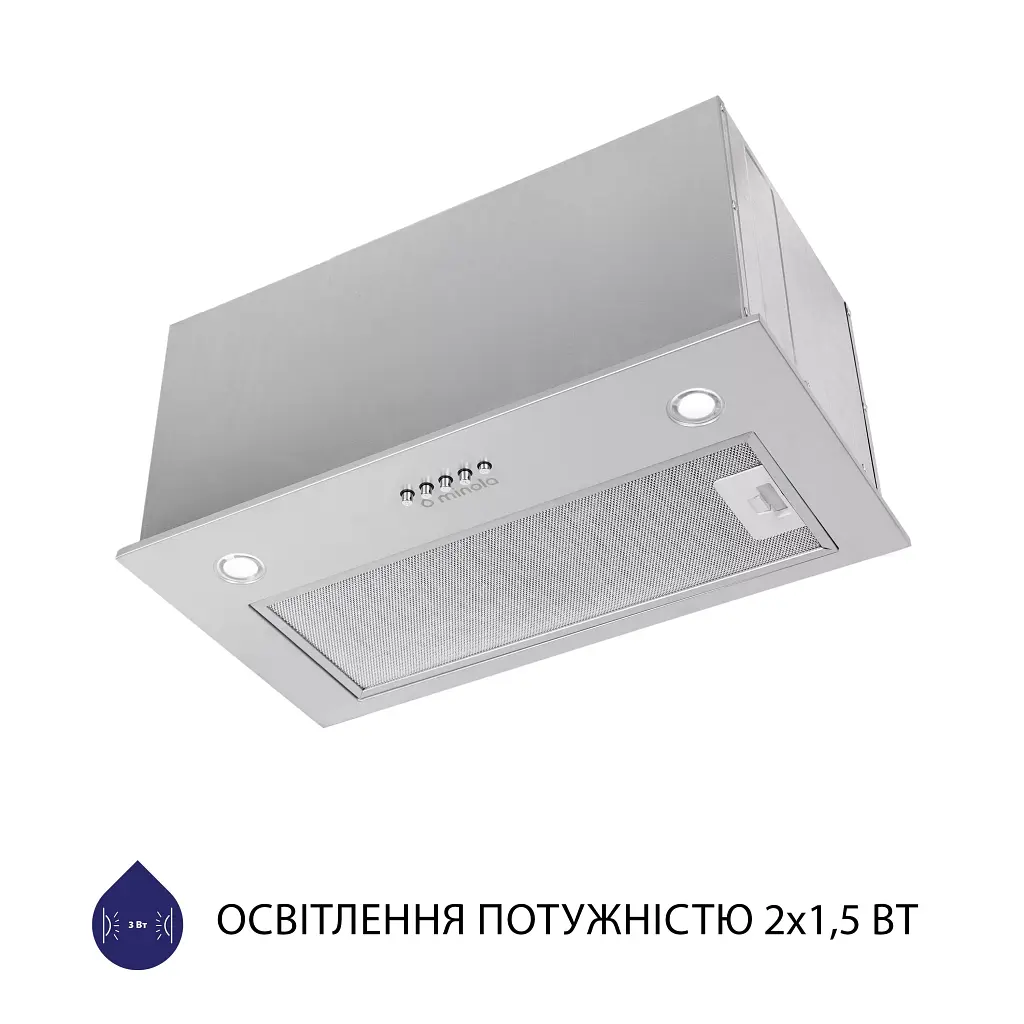 Витяжка повновбудована Minola HBI 5627 GR 1000 LED - фото 5