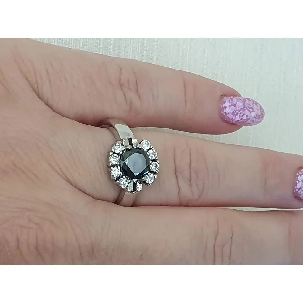 Срібне кільце DC Crystal з фіанітами. ФИ001 - фото 3