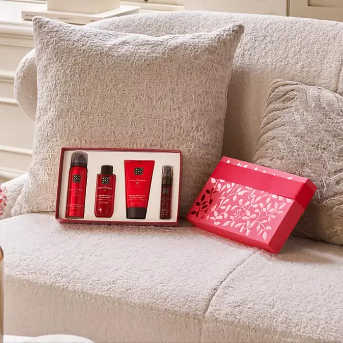 Подарунковий набір Rituals The Ritual of Ayurveda Small Gift Set: гель-піна для душу 50 мл + крем для тіла 70 мл + олія для душу 75 мл + спрей-міст для тіла та волосся 20 мл - фото 3