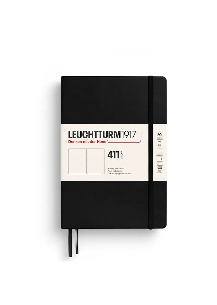 Блокнот Leuchtturm1917 Середній Чорний Чисті аркуші (372930) - фото 6