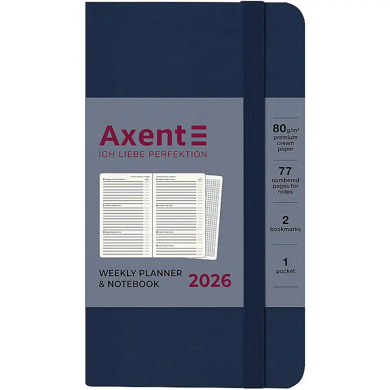 Щотижневик Axent 2026 Pocket Strong 90 x 150 мм синій (8508-26-02-A) - фото 2