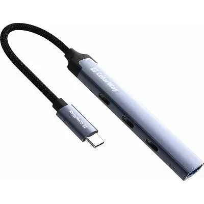 Концентратор ColorWay USB-C 4-in-1 USB-C2.0х3/USB3.0 (CW-HUB07) - фото 2