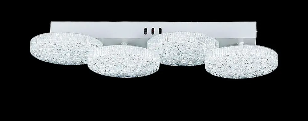 Люстра стельова LED Splendid Ray L3180/4L, 80W, біла, з пультом, 4 лампи, димер, сучасний стиль - фото 2