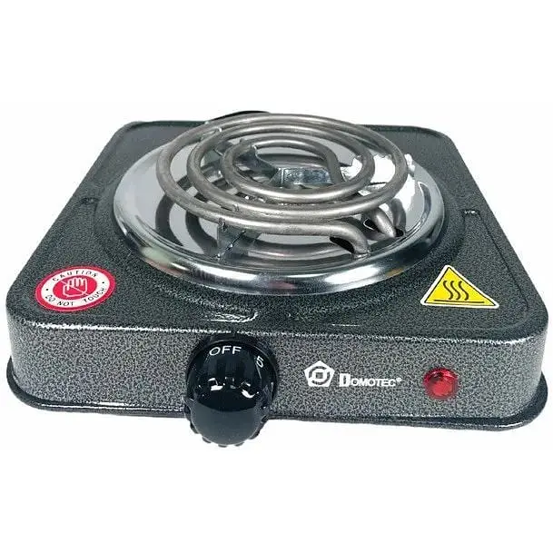 Плита одноконфоркова електрична кухонна Domotec MS-5801 - PRO01 портативна 1000 Вт Сіра - фото 2
