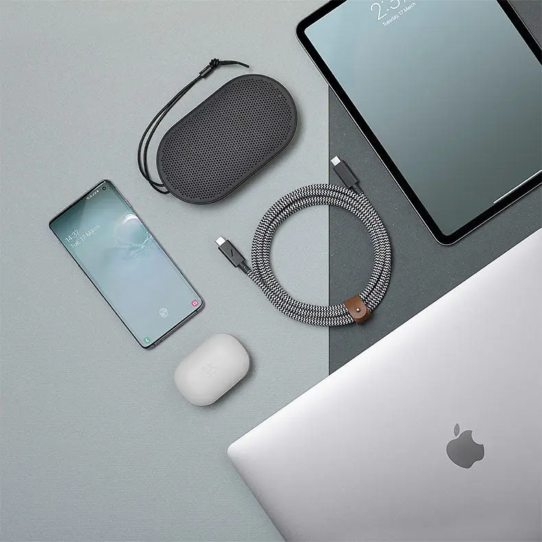 Кабель USB-C to USB-C Native Union Belt Cable Pro 240W Zebra 2.4 м (BELT-PRO2-ZEB-NP) - фото 8