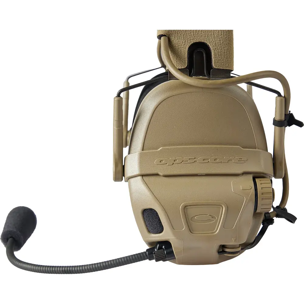 Наушники Ops-Core AMP Communication Headset-Connectorized активные верхний держатель Tan - фото 6