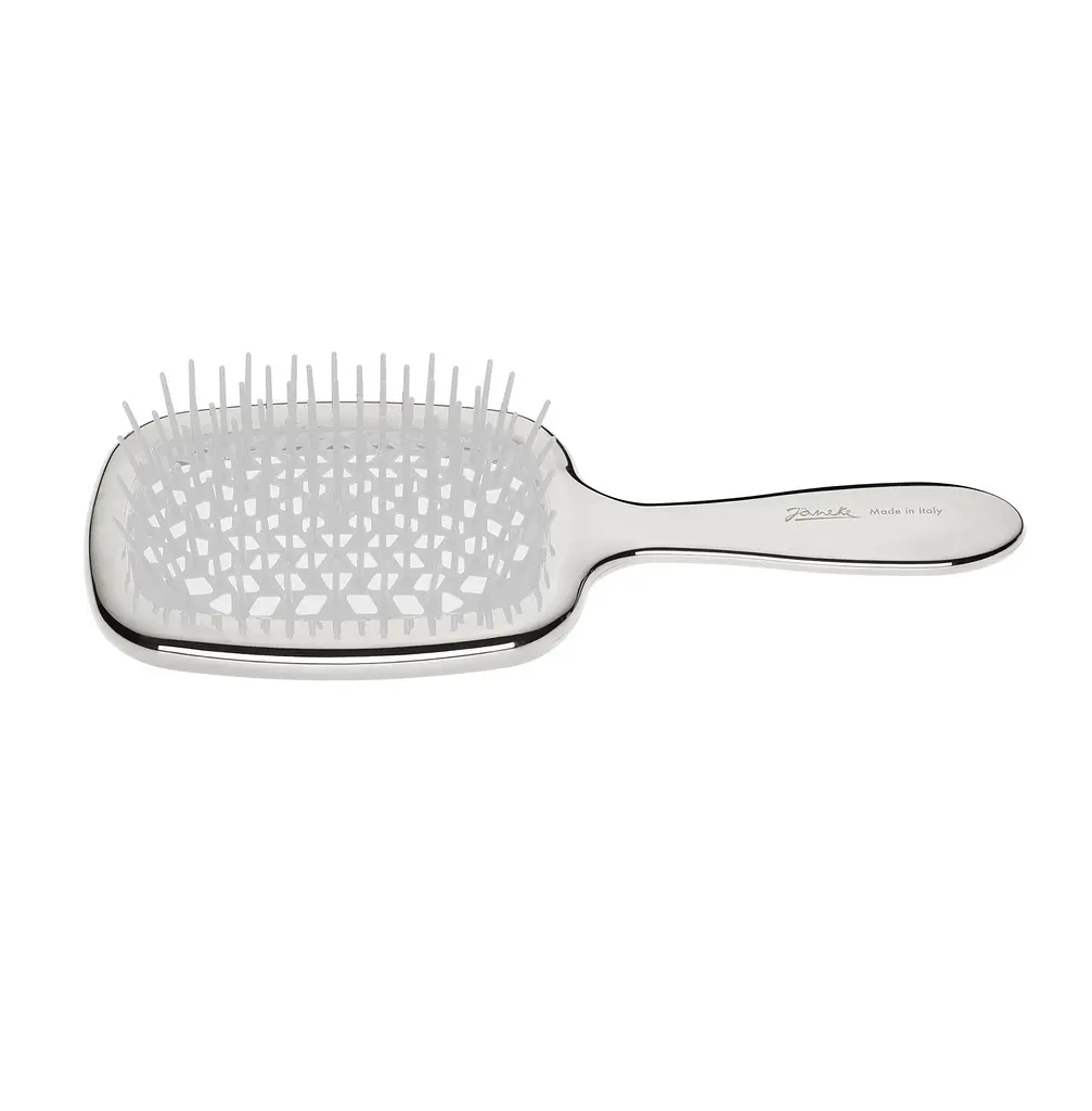 Гребінець SUPER BRUSH Срібло з білим Janeke - фото 2