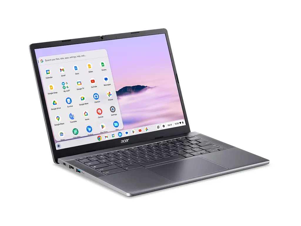 Ноутбук Acer Chromebook Plus CB514-3HT 14' WUXGA IPS Touch, AMD R5-7520C, 16GB, F512GB, UMA, ChromeOS, серый (NX.KP9EU.002) - фото 6