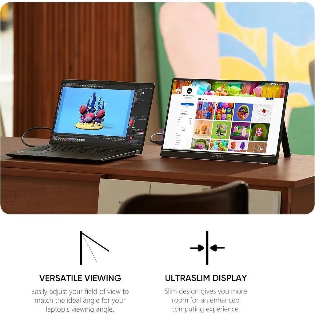 Портативний монітор Arzopa 16,1` Z1C IPS Full HD Black [139541] - фото 2