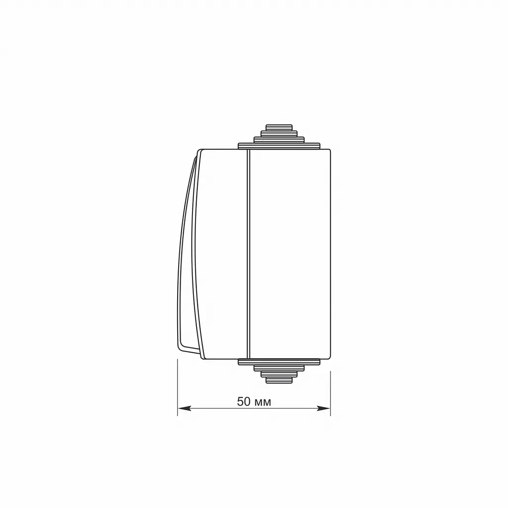 Вимикач зовнішній одноклавішний Videx Binera прохідний сірий IP 65 1 шт. - фото 5