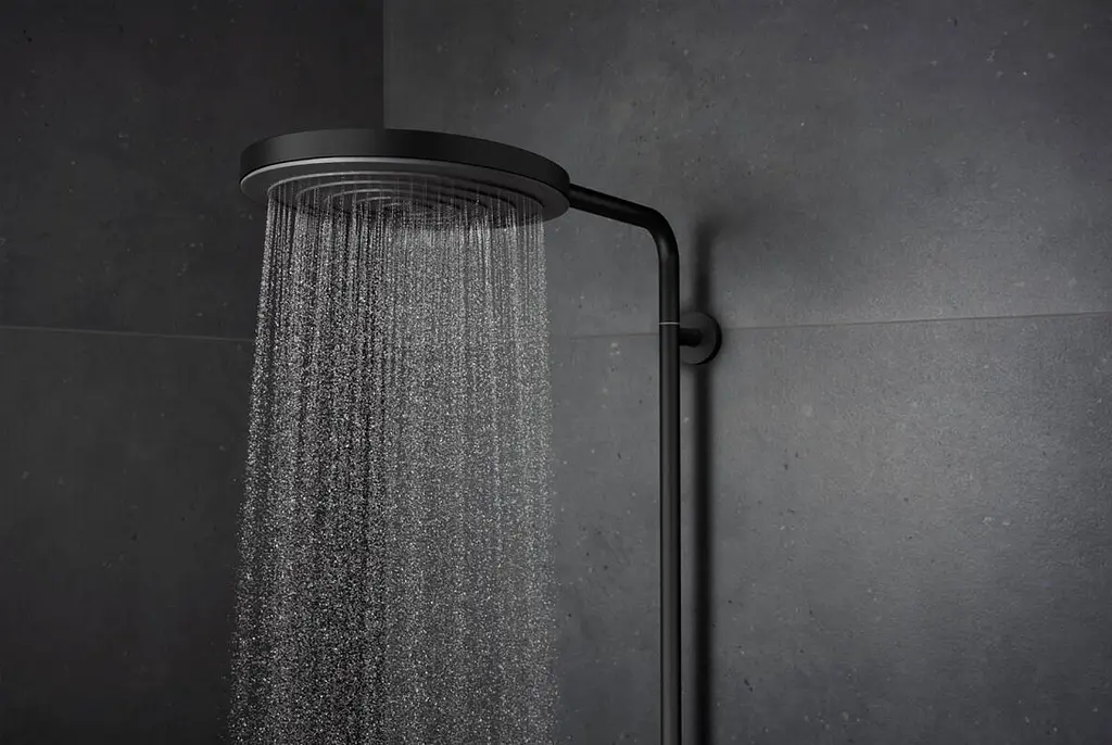 Душова система з термостатом Hansgrohe Pulsify S Puro Showerpipe EcoSmart 260 1jet matt black 24237670 - фото 4