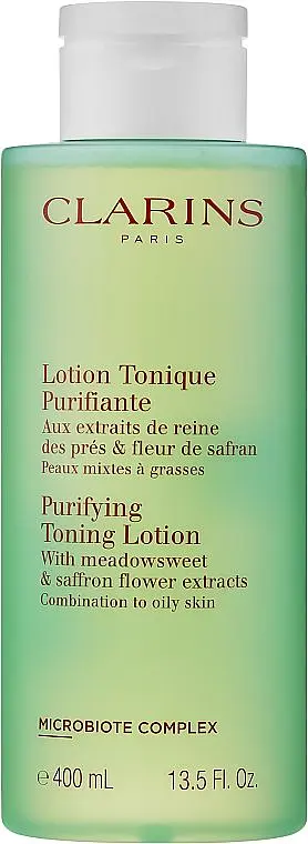Тонізувальний лосьйон з екстрактами таволги і гамамелісу 400 мл Clarins Purifying Toning Lotion