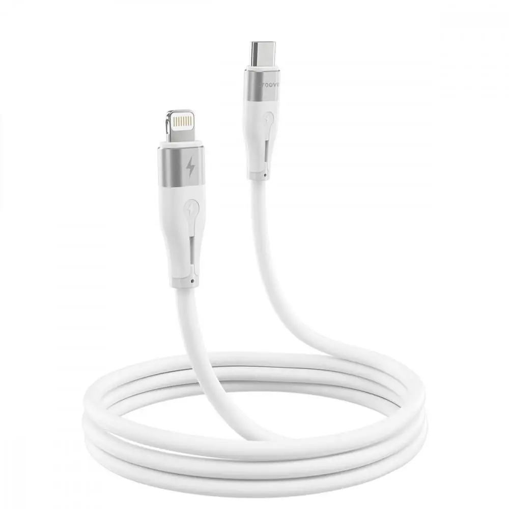 Кабель Proove Soft Silicone Type-C to Lightning 27W (1m) white (CCSO27002102) - фото 3