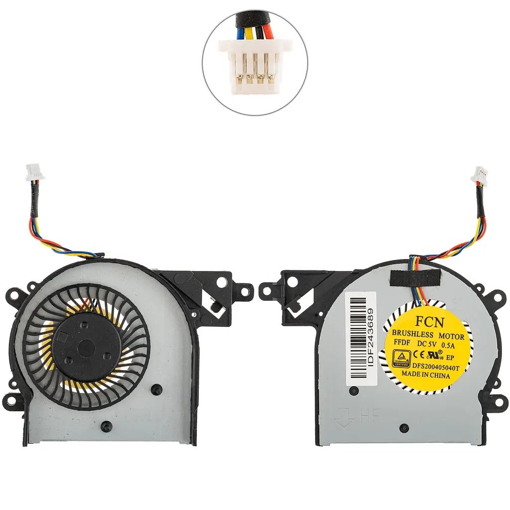 Вентилятор для ноутбука HP Pavilion x360 13-S000 13-S100 DC 5V 0.5A 4pin (FCN DFS400705PU0T) (Кулер)