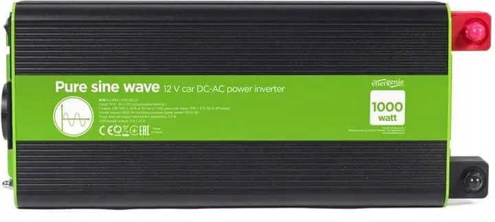 Інвертор EnerGenie 12V/230V 1000W (2000W peak power) чиста синусоїда (EG-PWC-PS1000-01 1000 Вт (EG-PWC-PS1000-01) - фото 2