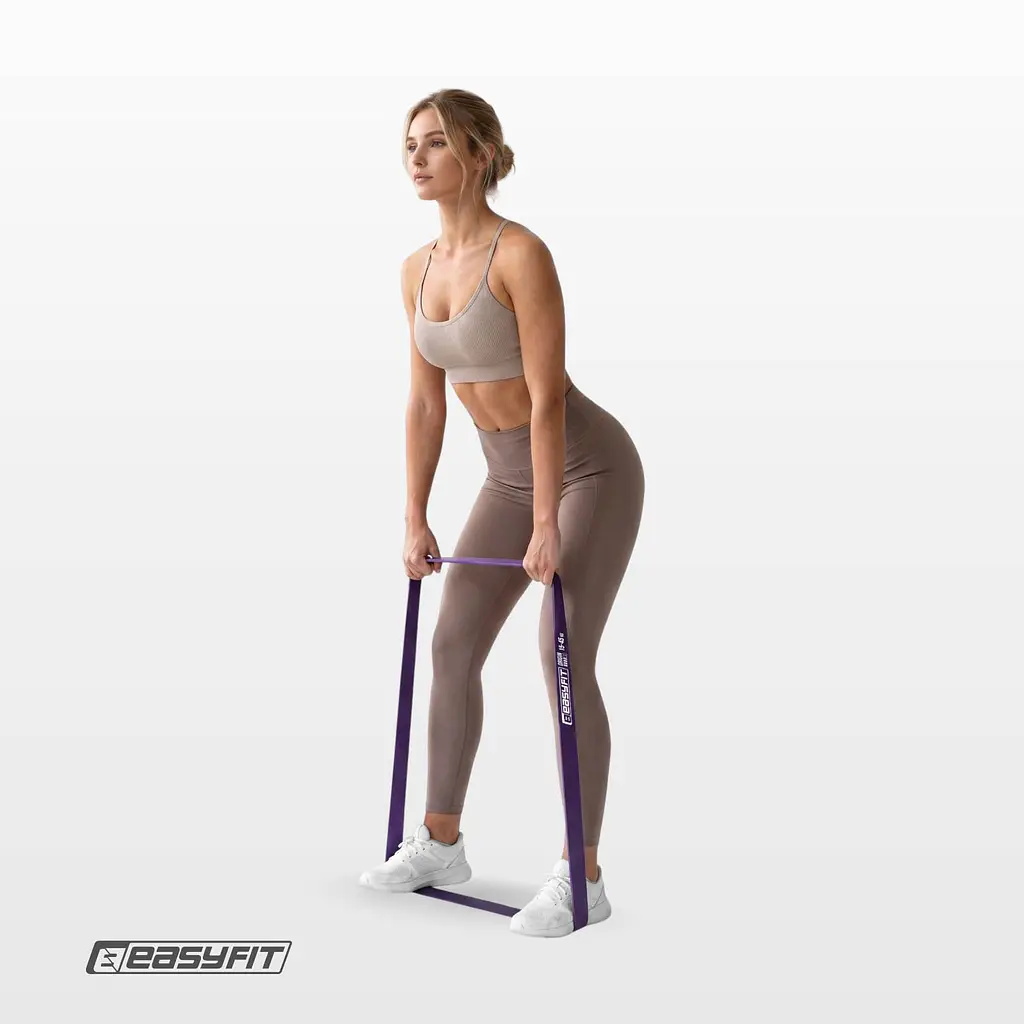 Гумова петля EasyFit 15-45 кг Фіолетова - фото 2