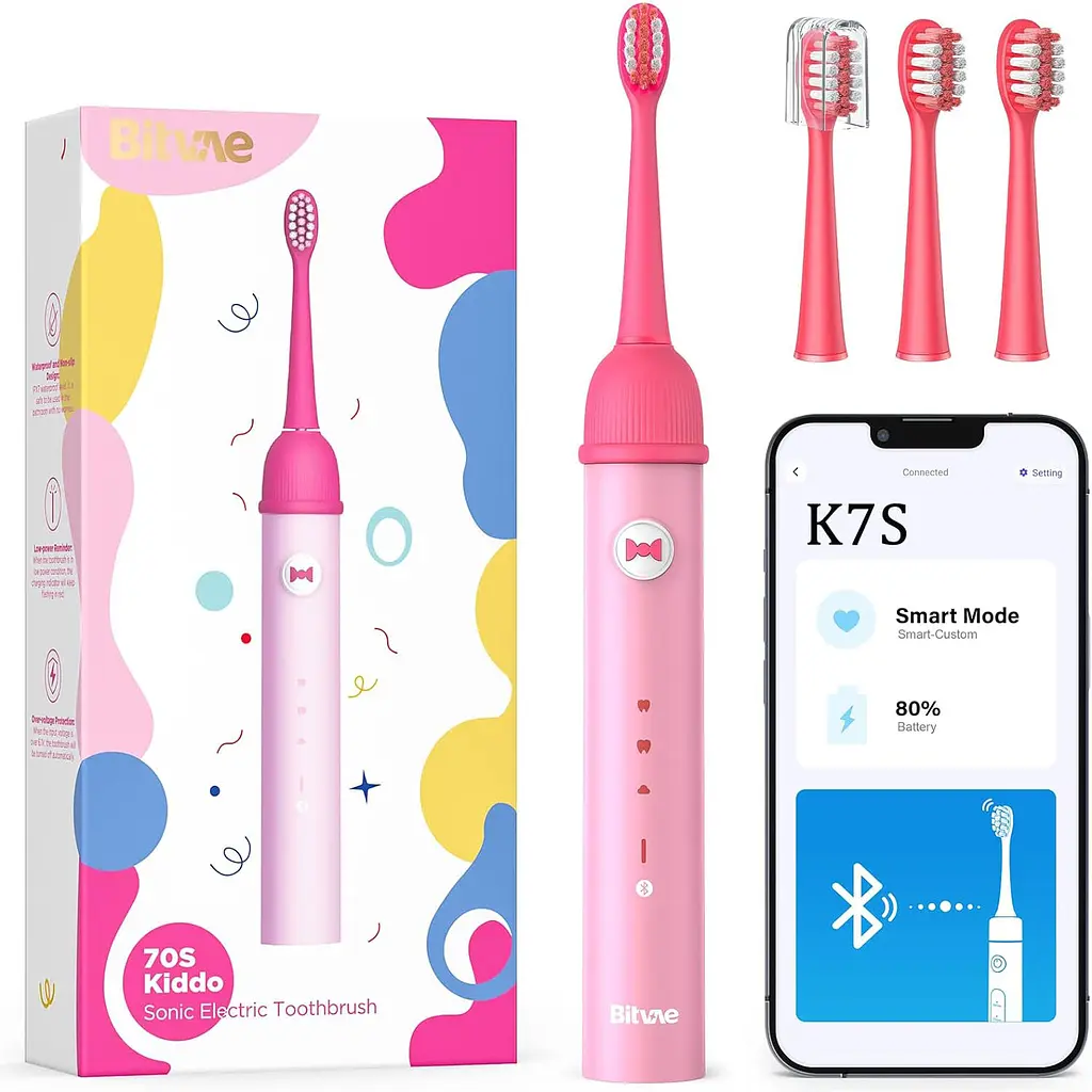 Дитяча електрична зубна щітка Bitvae Smart K7S Kids Pink - фото 2