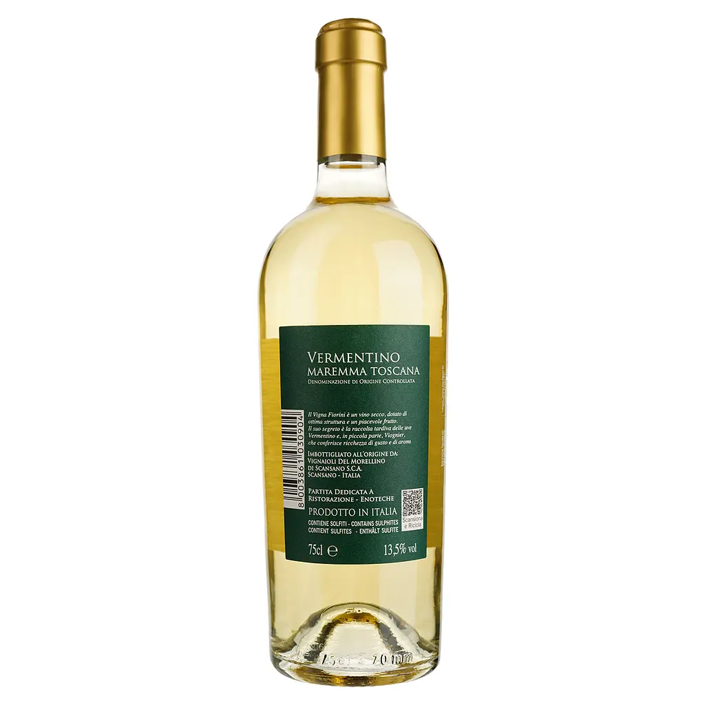 Вино Morellino di Scansano Vermentino Toscana, белое, сухое, 14%, 0,75 л - фото 2