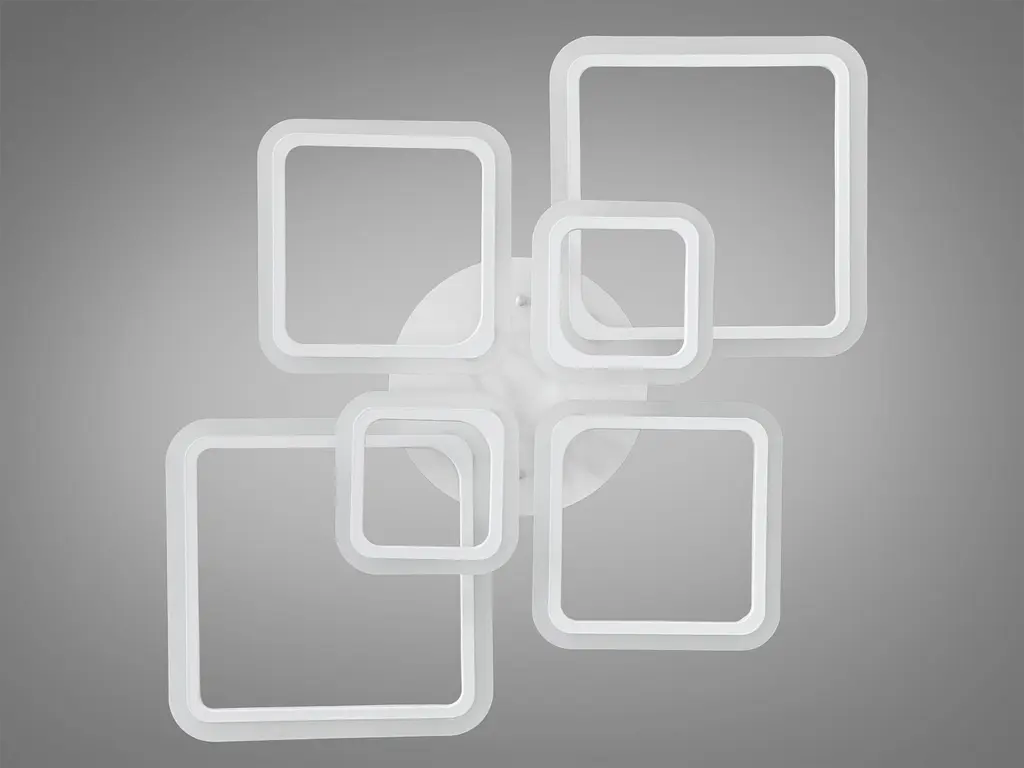 Белая потолочная светодиодная люстра смарт светильник, 105W - фото 4