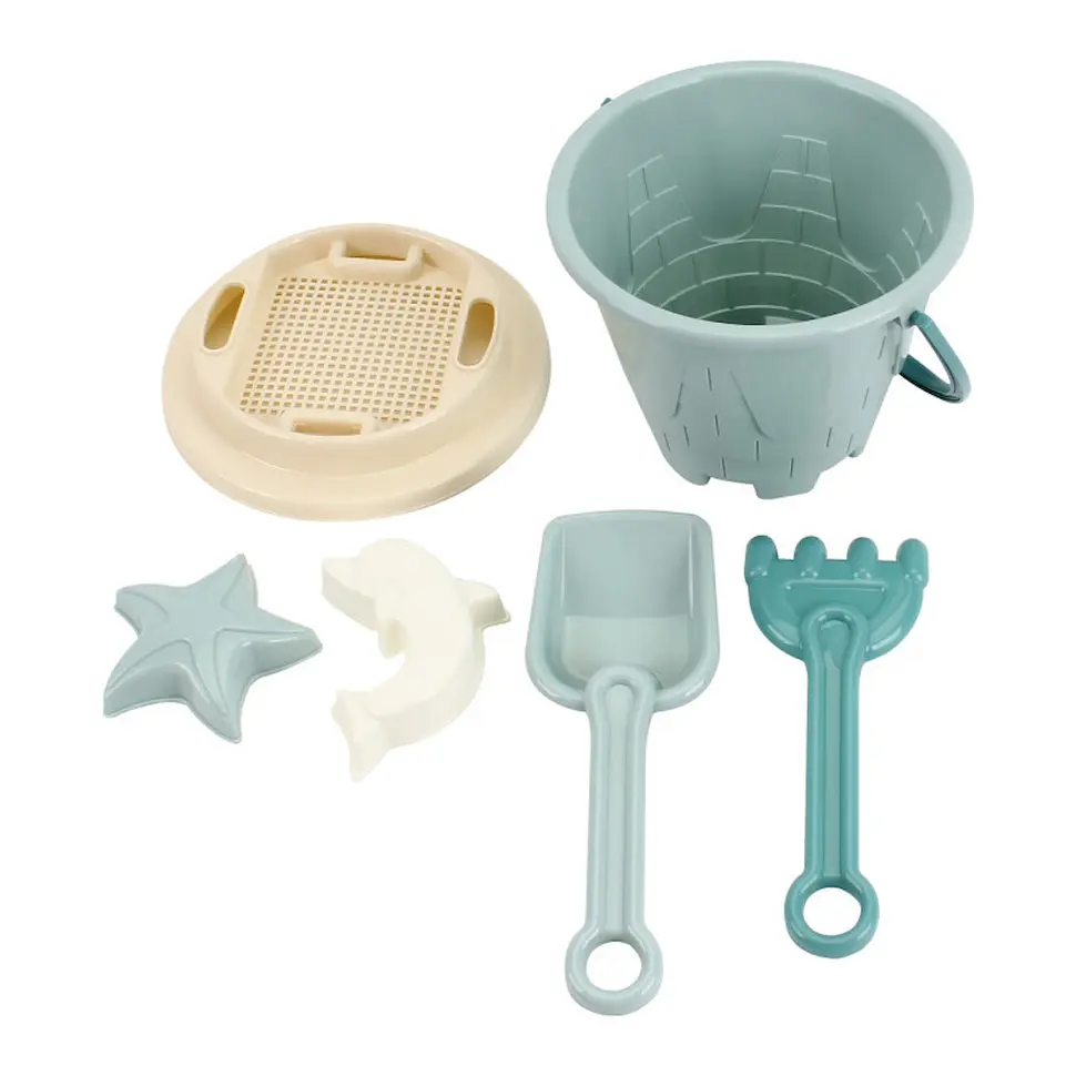 Дитяча іграшка "Набір для гри з піском" ТехноК 1560TXK пасочки, лопатка, граблі - фото 5