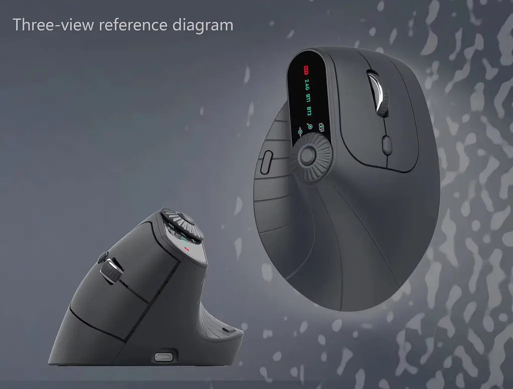 Вертикальна миша бездротова JOMAA 2,4G Bluetooth hub_fo7kvr - фото 3