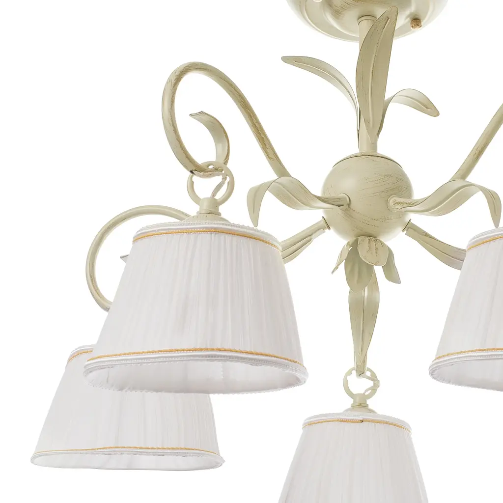 Люстра потолочная Brille с абажуром E14 40W WH (BKL-668S/5) - фото 3