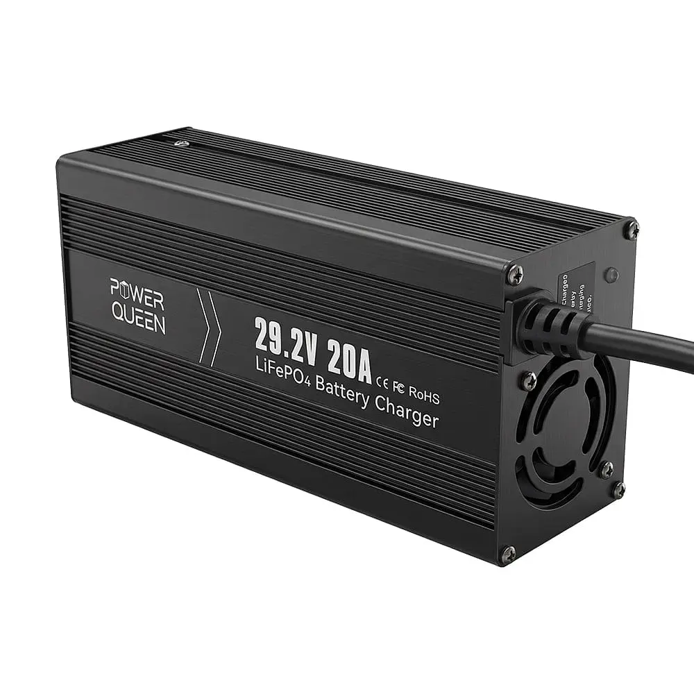 Зарядний пристрій для акумуляторних батарей LiFePO4 29.2V/20A Power Queen P24V20A-BCHA-MINI-X (44-00530) - фото 5