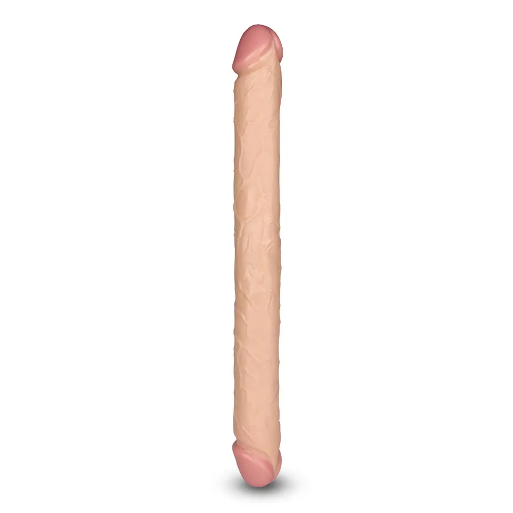 Двосторонній фалоімітатор тілесний King-Sized Realistic Slim Ultra Double Dildo 17 дюймів - фото 6