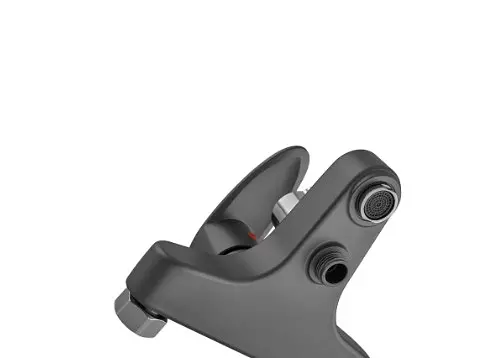 Смеситель для ванны Plamix CEZAR-009 EURO SET Graphite, со шлангом, лейкой и кронштейном (PM0694) - фото 3