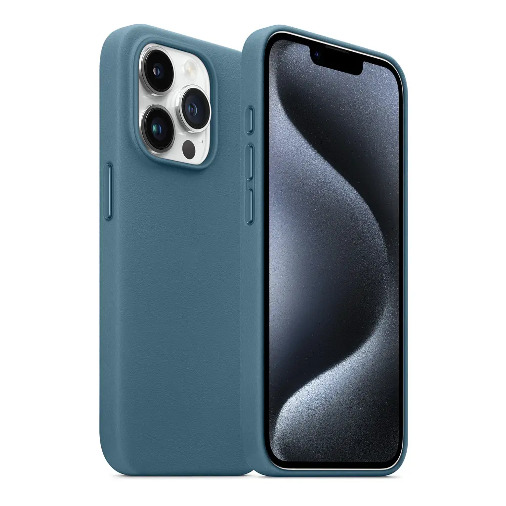 Чохол ArmorStandart Fake Leather Case для Apple iPhone 15 Pro Sea Blue - фото 3